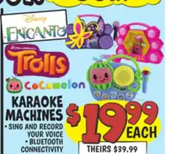 Ollie's KARAOKE MACHINES offer