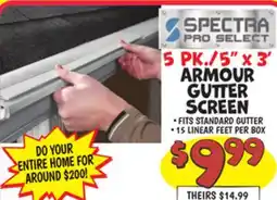 Ollie's 5 PK./5 X 3' ARMOUR GUTTER SCREEN offer