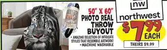 Ollie's PHOTO REAL THROW BUYOUT offer