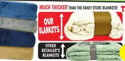 Ollie's TWIN VELVET PLUSH BLANKETS offer