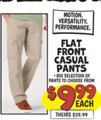 Ollie's FLAT FRONT CASUAL PANTS offer