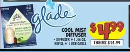 Ollie's Glade Cool Mist Diffuser offer