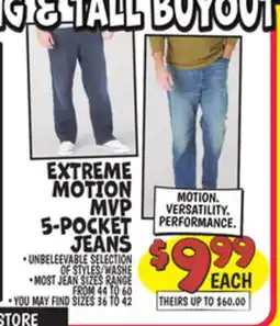 Ollie's EXTREME MOTION MVP 5-POCKET JEANS offer