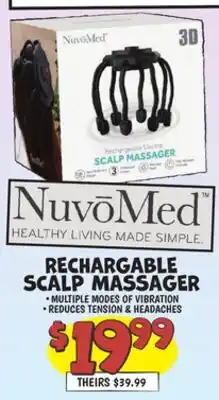 Ollie's NuvoMed RECHARGABLE SCALP MASSAGER offer