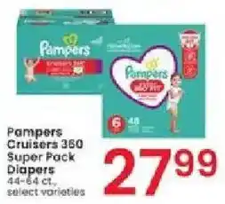 Albertsons Pampers Cruisers 360 Super Pack Diapers offer