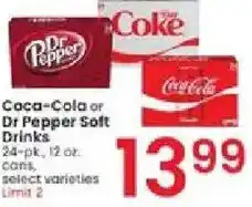 Albertsons Coca-Cola or Dr Pepper Soft Drinks offer