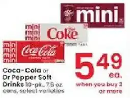 Albertsons Coca-Cola or Dr Pepper Soft Drinks offer