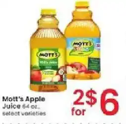Albertsons Mott's Apple Juice offer