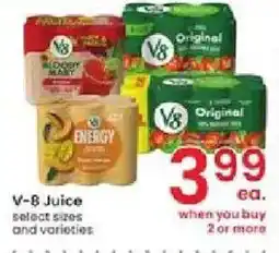 Albertsons V-8 Juice offer