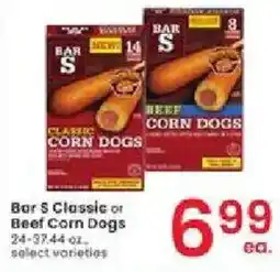 Albertsons Bar S Classic or Beef Corn Dogs offer