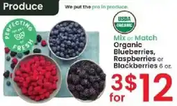 Albertsons Organic Blueberries, Raspberries or Blackberries offer