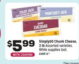 Grocery Outlet SimplyGO Chunk Cheese, 2 lb offer