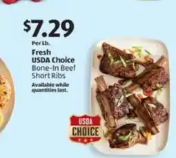 Aldi Fresh USDA Choice Bone-In Beef Short Ribs offer