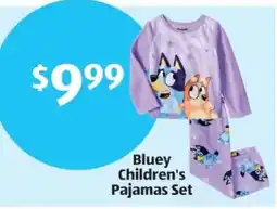 Aldi Bluey Children's Pajamas Set offer
