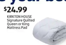 Aldi KIRKTON HOUSE Signature Quilted Queen or King Mattress Pad offer