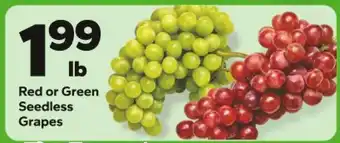 Save a Lot Red or Green Seedless Grapes offer