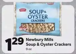 Save a Lot Newbury Mills Soup & Oyster Crackers offer