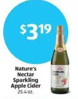 Aldi Nature's Nectar Sparkling Apple Cider offer