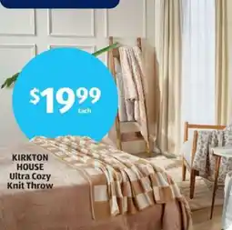 Aldi KIRKTON HOUSE Ultra Cozy Knit Throw offer