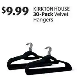 Aldi KIRKTON HOUSE 30-Pack Velvet Hangers offer