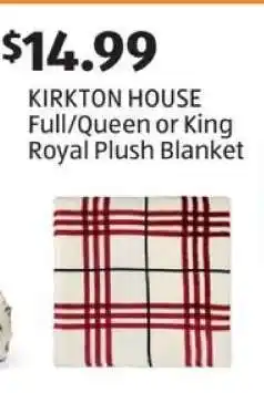Aldi KIRKTON HOUSE Royal Plush Blanket offer
