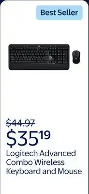 Walmart Logitech Advanced Combo Wireless Keyboard and Mouse, Black, Walmart Exclusive offer