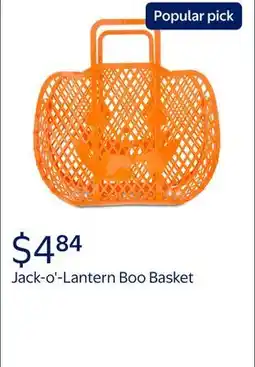 Walmart Jack-o'-Lantern Boo Basket, Orange, 10, Halloween by Way To Celebrate offer