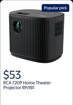 Walmart RCA, 720P Home Theater Projector, 120 ANSI, RPJ181, Black offer