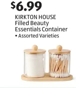 Aldi KIRKTON HOUSE Filled Beauty Essentials Container offer