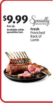 Aldi Specially Selected Fresh Frenched Rack of Lamb offer
