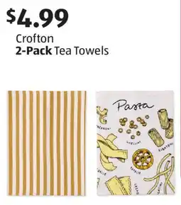 Aldi Crofton 2-Pack Tea Towels offer
