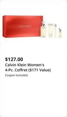 JC Penney Calvin Klein Women's 4-Pc. Coffret ($171 Value) offer