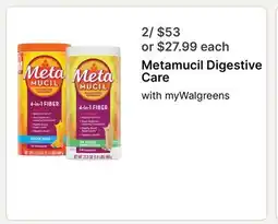 Walgreens Metamucil Digestive Care offer