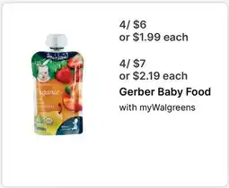 Walgreens Gerber Baby Food offer