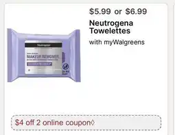 Walgreens Neutrogena Towelettes offer