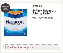 Walgreens 2-Pack Nasacort Allergy Relief offer
