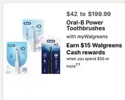 Walgreens Oral-B Power Toothbrushes offer