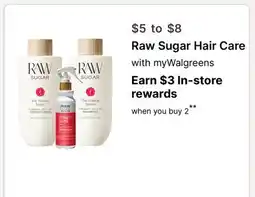 Walgreens Raw Sugar Hair Care offer