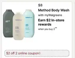 Walgreens Method Body Wash offer