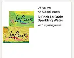 Walgreens 6-Pack La Croix Sparkling Water offer