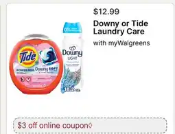 Walgreens Downy or Tide Laundry Care offer