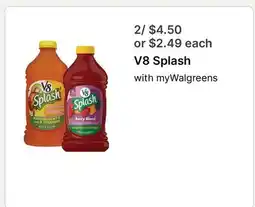 Walgreens V8 Splash offer