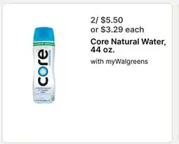 Walgreens Core Natural Water, 44 oz offer