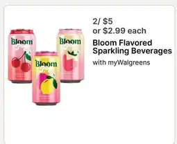 Walgreens Bloom Flavored Sparkling Beverages offer