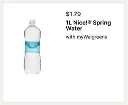 Walgreens 1L Nice! Spring Water offer