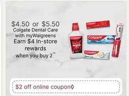 Walgreens Colgate Dental Care offer
