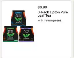 Walgreens 6-Pack Lipton Pure Leaf Tea offer
