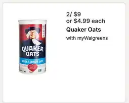 Walgreens Quaker Oats offer