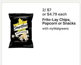 Walgreens Frito-Lay Chips, Popcorn or Snacks offer
