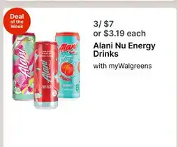 Walgreens Alani Nu Energy Drinks offer